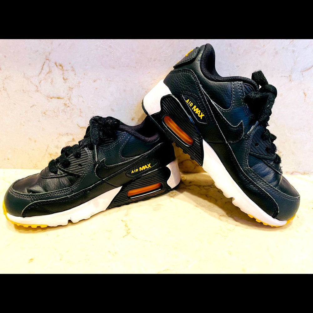 Nike AirMax 90 Kids 12 C Black/Yellow